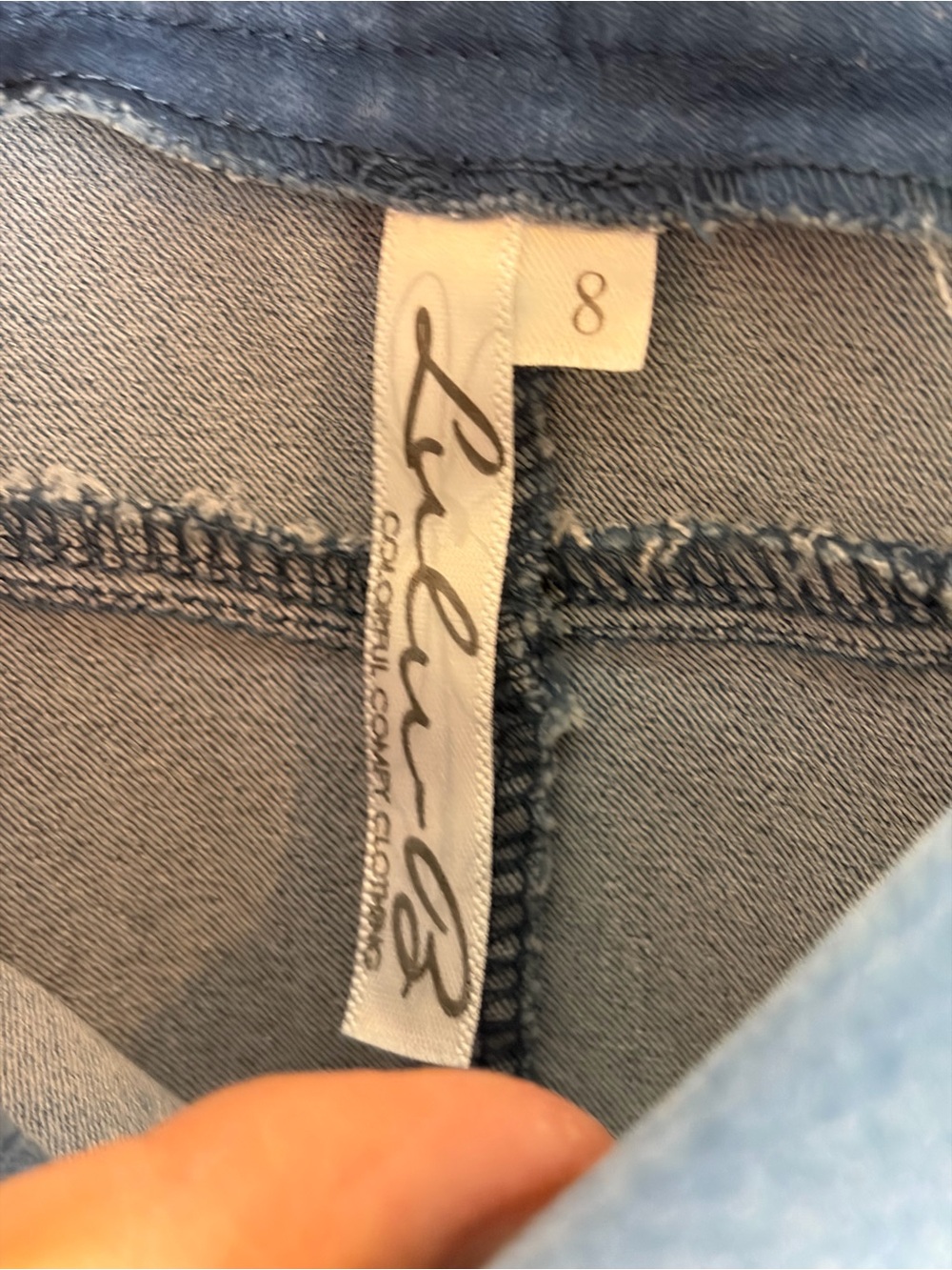 Lulu-b NWT Embroidered Blue Denim Mini Skirt - Picture 5 of 8